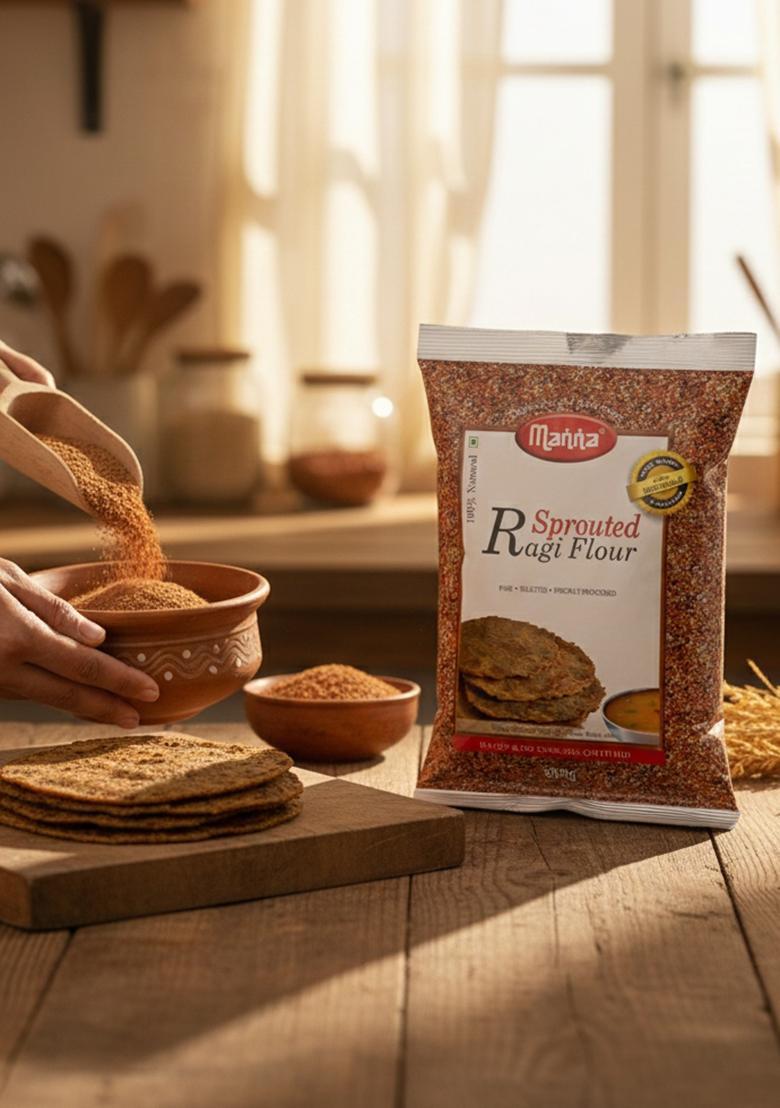 Manna Sprouted Ragi Flour, 1Kg