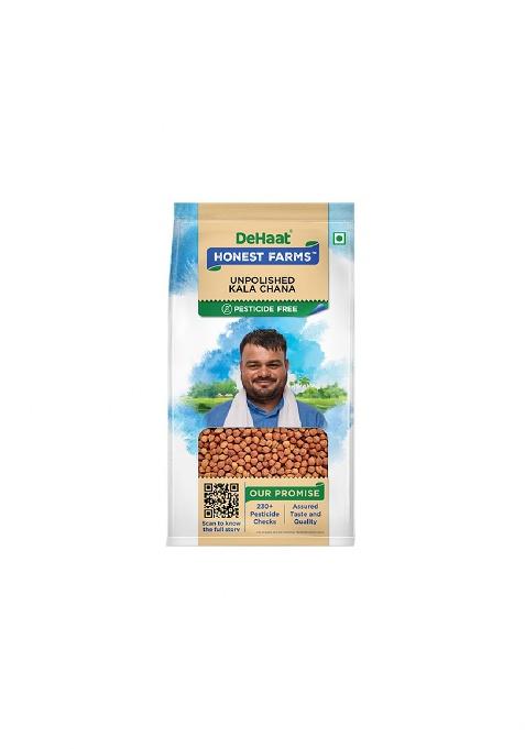 Dehaat Honest Farms Pesticide Free Unpolished Kala Chana 500 GM