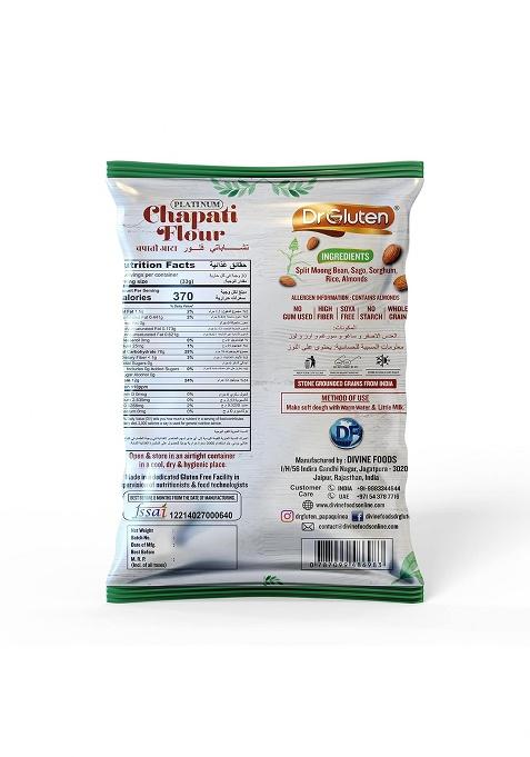 Dr. Gluten Multigrain Platinum Chapati Flour with Millets & Brown Rice 1kg | Gluten Free & Wheat Free Atta | Rich in Fibre, Nutrients & Antioxidants | Versatile Flour for Healthier Baking & Cooking