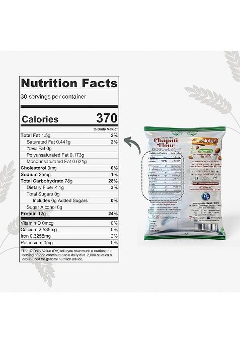 Dr. Gluten Multigrain Platinum Chapati Flour with Millets & Brown Rice 1kg | Gluten Free & Wheat Free Atta | Rich in Fibre, Nutrients & Antioxidants | Versatile Flour for Healthier Baking & Cooking