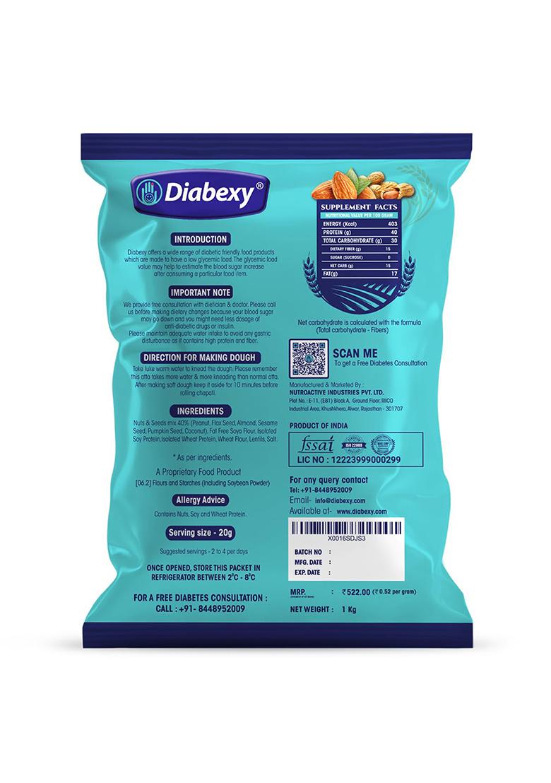 Diabexy Sugar Control Atta for Diabetics Pack of 3 (1kg Each)