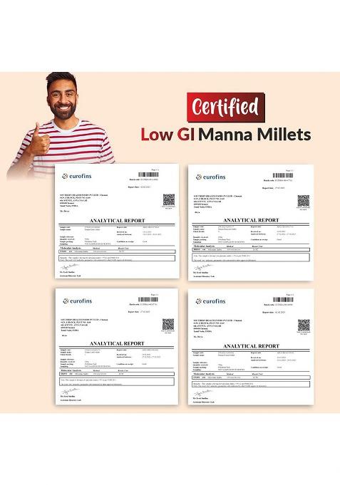 Manna Millets Whole Grains Combo – Foxtail, Kodo, Little, Barnyard & Proso | 5Kg (500g x 10)