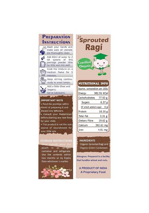 Tummy Friendly Organic Sprouted Ragi Powder for Babies – Nutrient-Rich Baby Food