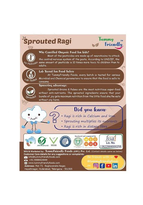 Tummy Friendly Organic Sprouted Ragi Powder for Babies – Nutrient-Rich Baby Food