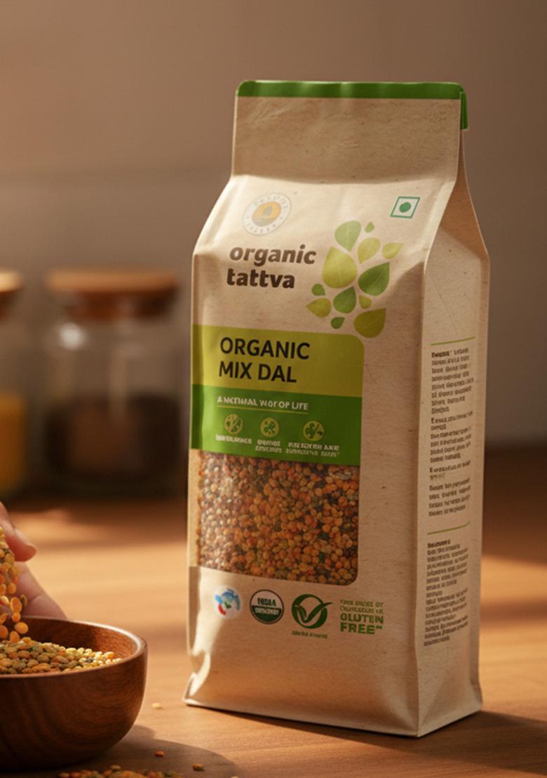 Organic Tattva Mix Dal – Protein-Rich Unpolished Lentils | 500g