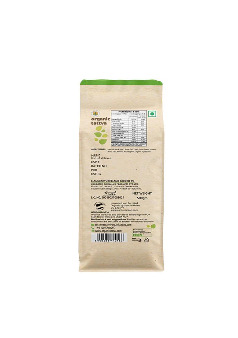Organic Tattva Mix Dal – Protein-Rich Unpolished Lentils | 500g