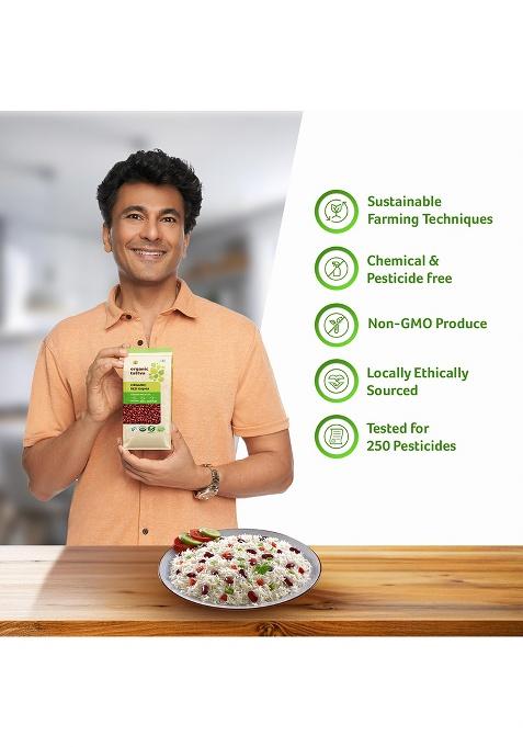 Organic Tattva Red Rajma – Protein-Rich Whole Kidney Beans | 500g