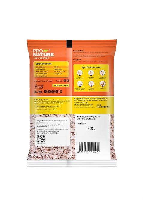 Pro Nature Organic Red Beaten Rice – Natural Himalayan Red Poha | 500g