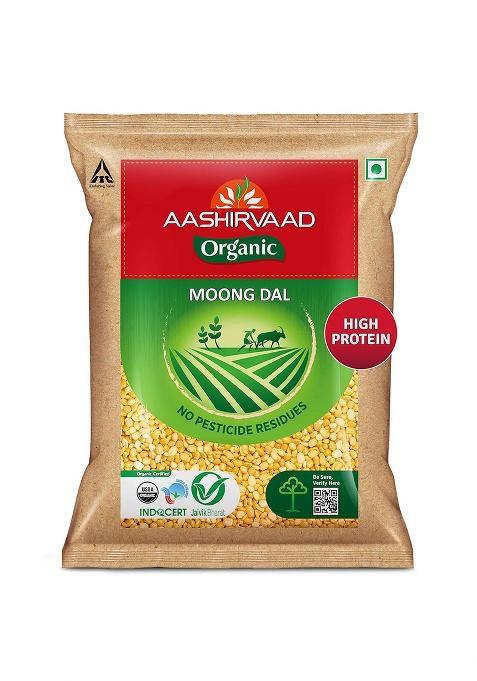 Aashirvaad Organic Moong Dal – Protein-Rich Organic Dal | 1 Kg