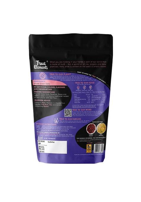 True Elements Oats Flour – Wholegrain Gluten-Free Oats Atta | 1kg