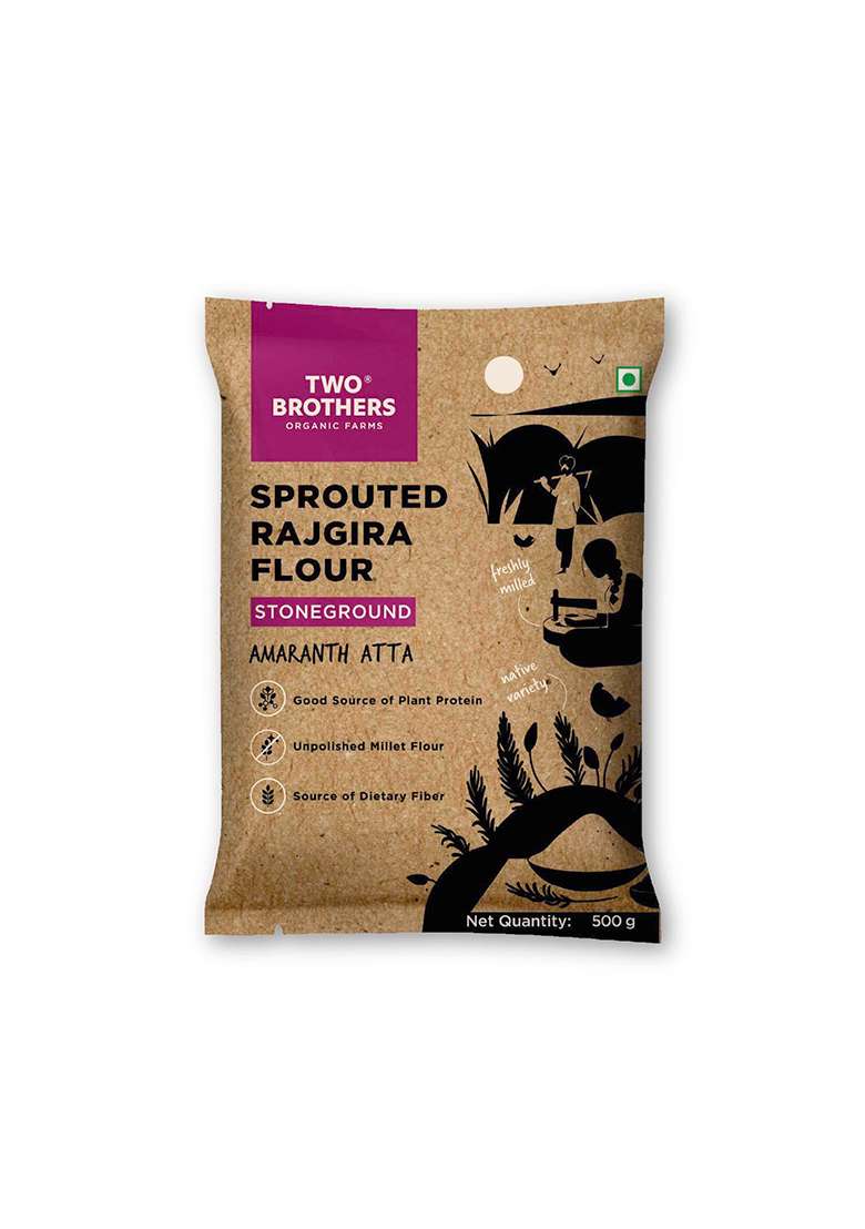 Two Brothers Organic Farms Sprouted Rajgira Atta – 500g - Indya