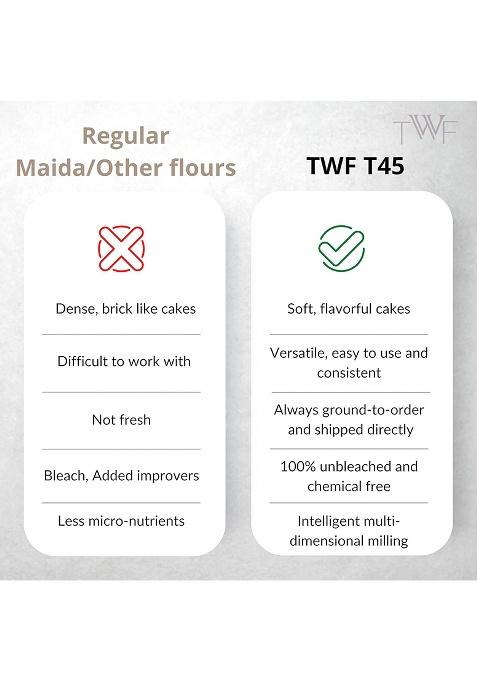 Twf Cake Flour T45 – Professional Unbleached Fine Flour for Cakes | 1 kg