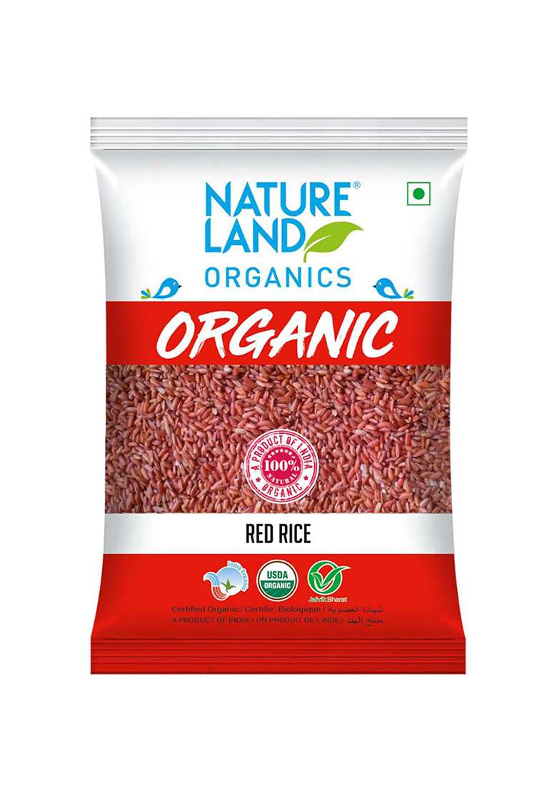 Natureland Organics Red Rice 1 Kg - Organic Rice - Indya