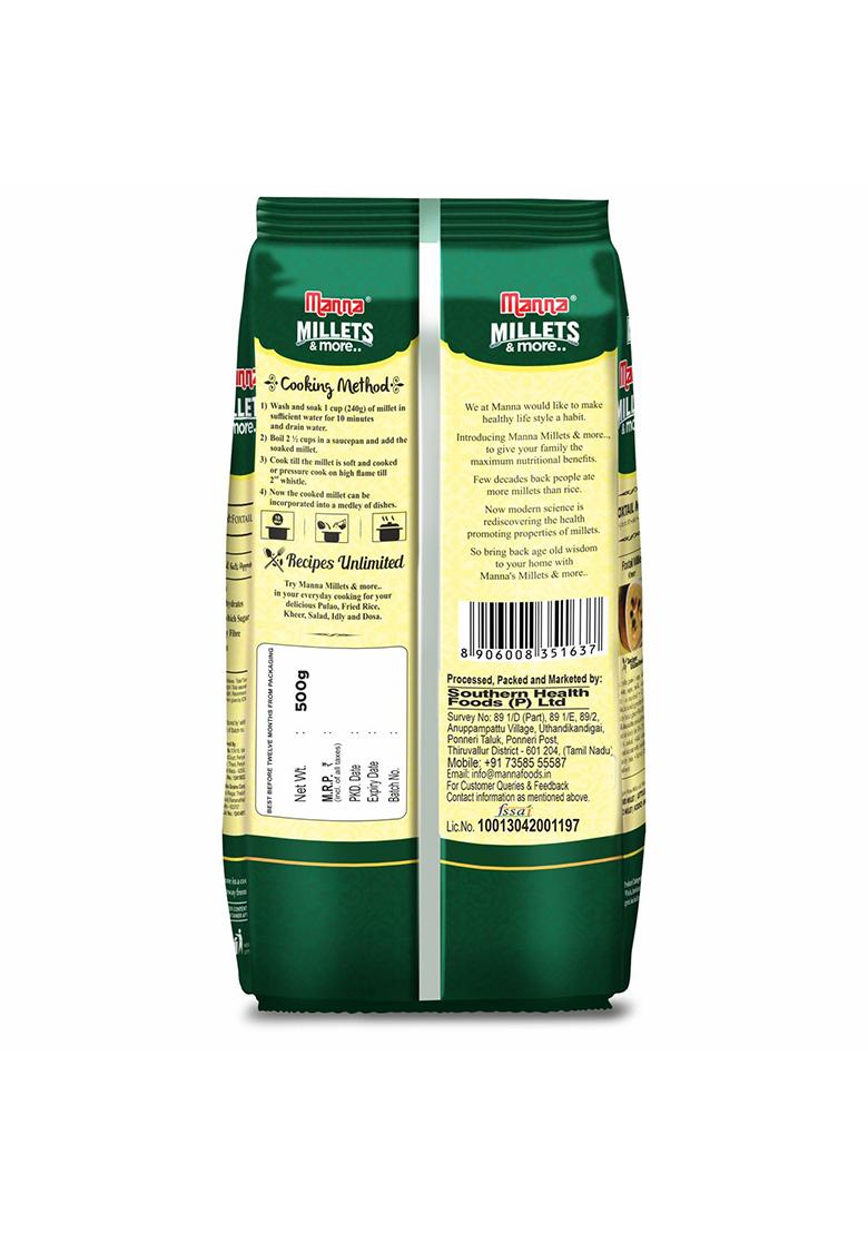 Manna Foxtail Millet Unpolished – Low GI High-Fibre Millet Rice | 1Kg