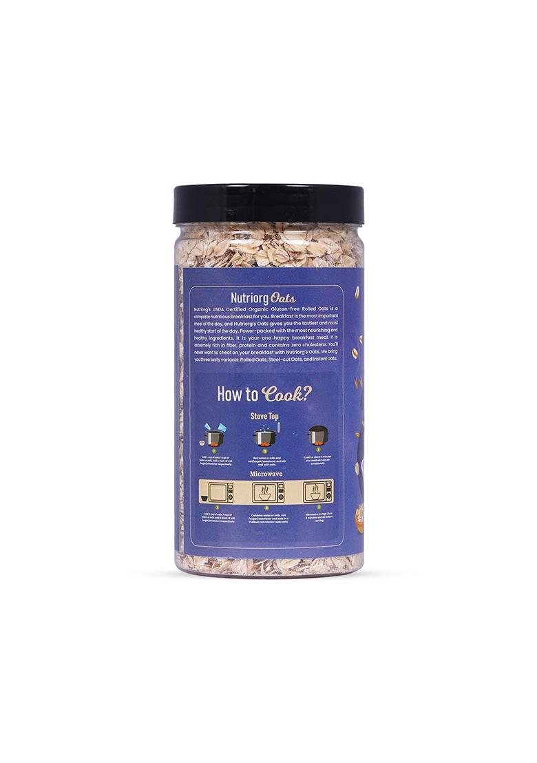 Nutriorg Rolled Oats – Organic Gluten-Free High-Fibre Oats | 400g