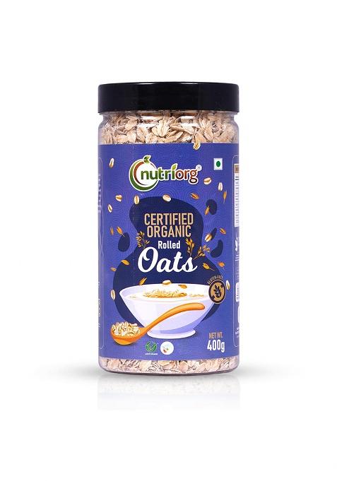 Nutriorg Rolled Oats – Organic Gluten-Free High-Fibre Oats | 400g