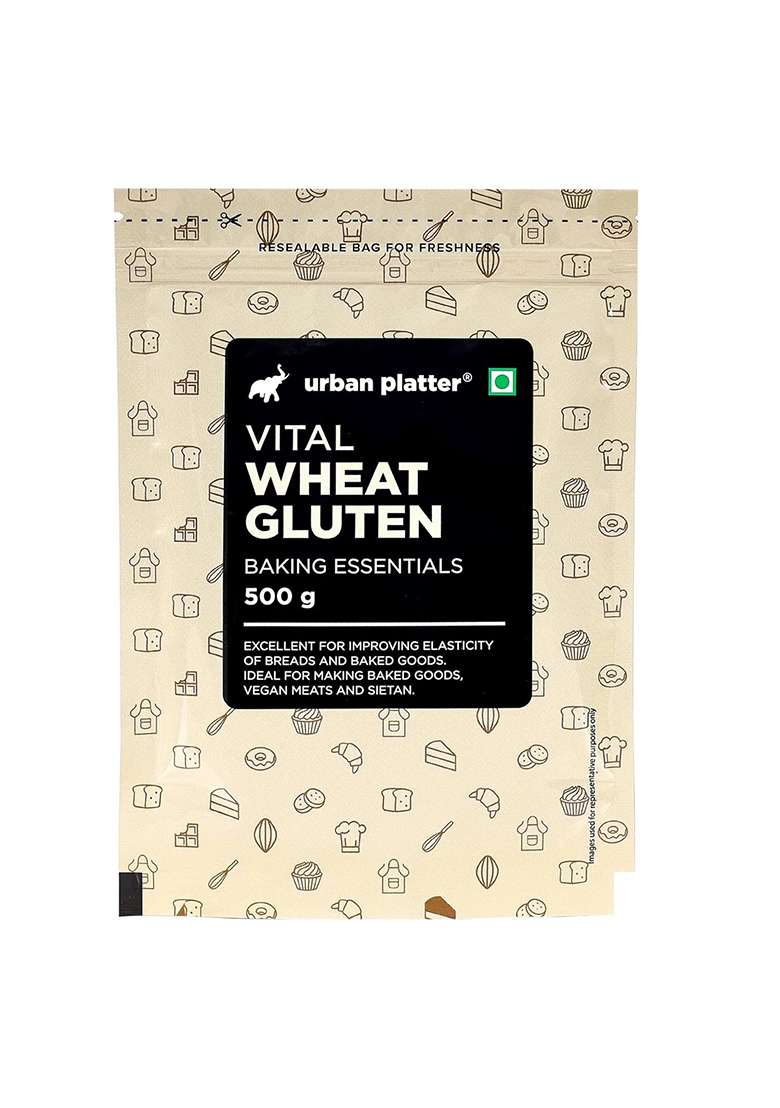 Urban Platter Vital Wheat Gluten – High-Protein Baking Essential | 500g - Indya