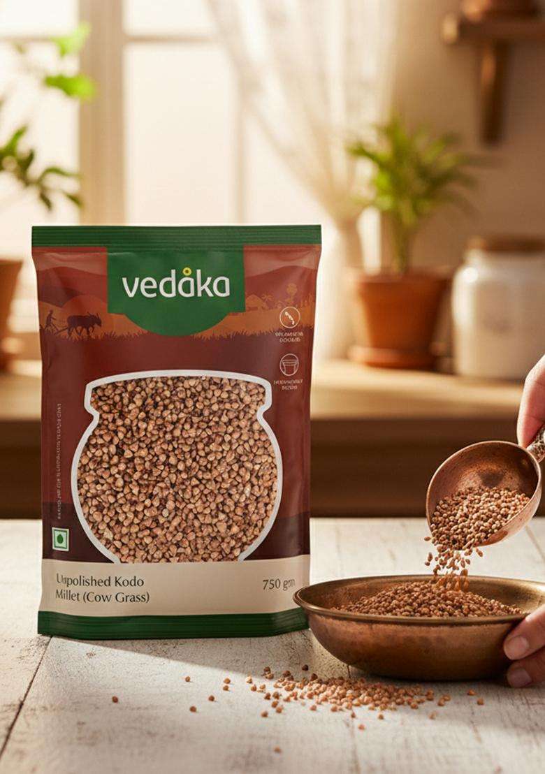 Vedaka Unpolished Kodo Millet – Varagu/Kodra Whole Millet | 750 G - Indya