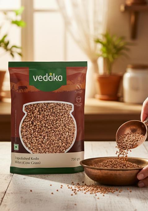 Vedaka Unpolished Kodo Millet – Varagu/Kodra Whole Millet | 750 G