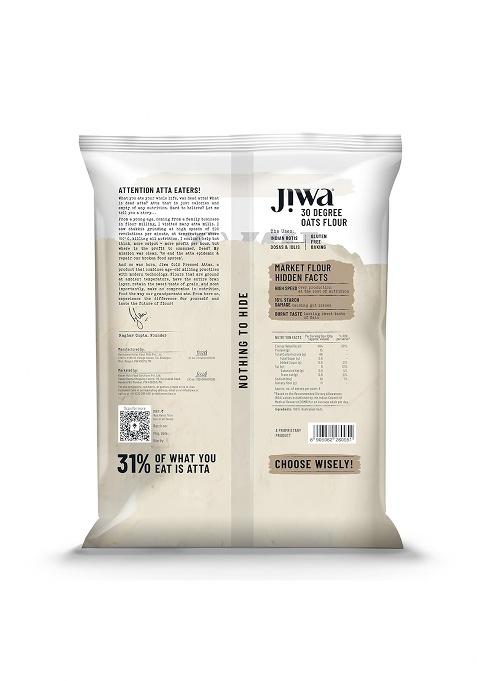 Jiwa 30 Degree Oats Flour – Cold-Pressed High-Protein Oat Flour | 900 g
