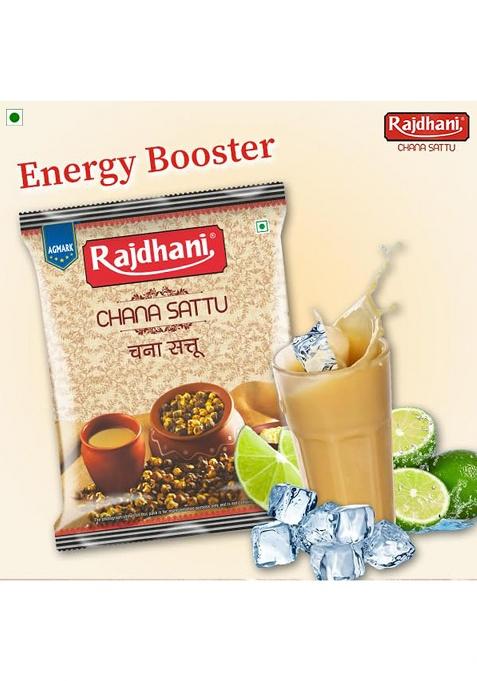 Rajdhani Chana Sattu Powder 500g â€“ Natural Sattu Atta for Drinking & Cooking High Protein & Fiber Gluten-Free Energy Booster Sattu Powder for Summer Refreshment