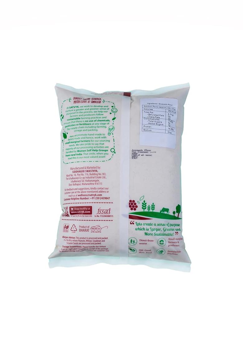 S Siddhagiri'S Satvyk The Health Re Store Amaranth Flour(500Gm)Stoneground Rajgira Atta