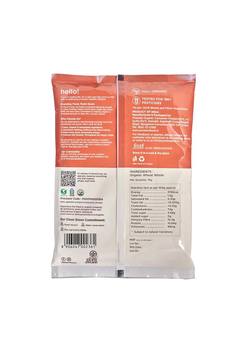 Pure & Sure Organic Maida 1 Kg (Pack of 1)| 100% Natural Whole Wheat Maida Flour | No Preservatives & No Additives | Rich in Taste