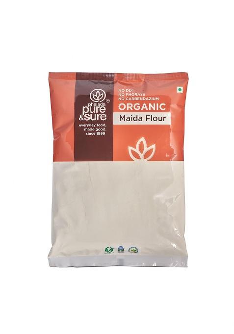 Pure & Sure Organic Maida 1 Kg (Pack of 1)| 100% Natural Whole Wheat Maida Flour | No Preservatives & No Additives | Rich in Taste