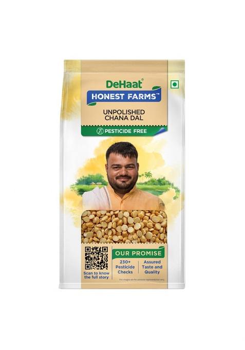 Dehaat Honest Farms Pesticide Free Unpolished Chana Dal 500 GM
