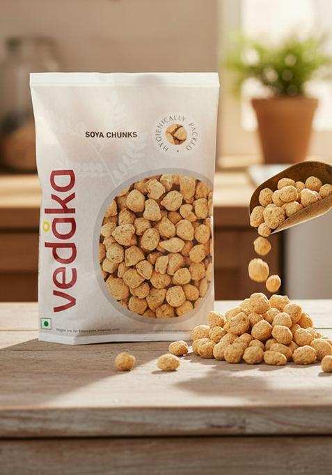 Amazon Brand Vedaka Soy Chunks, 1 Kg