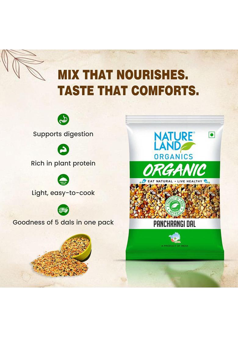 Natureland Organics Panchrangi Dal/Mix Dal 1 Kg
