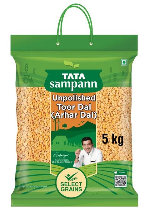Tata Sampann Unpolished Toor Dal (Arhar Dal), 5kg