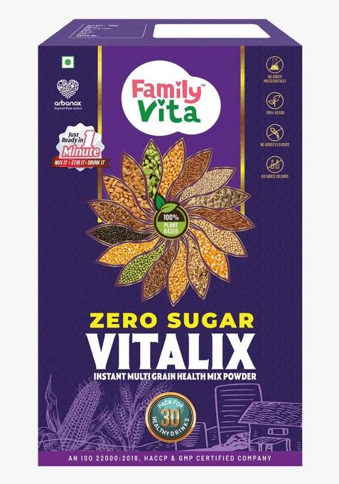 Arbanox Family Vita Vitalix Instant Multi Grain Health Mix Powder|17 Powerful Wellness Ingredients| Trusted by Millions|100% Natural| No Preservatives or Added Sugar| Convenient & Nutritious| 300GM