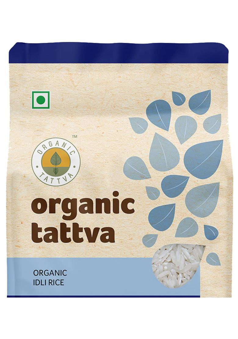 Organic Tattva Organic Idli Unpolished Rice, 1KG | All Natural, Enriched with Dietary Fibers & Nutrients