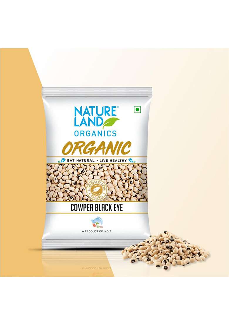 Natureland Organics Ureland Organics Cowpea Black Eye / Lobia 1 Kgorganic Healthy Pulses - Indya