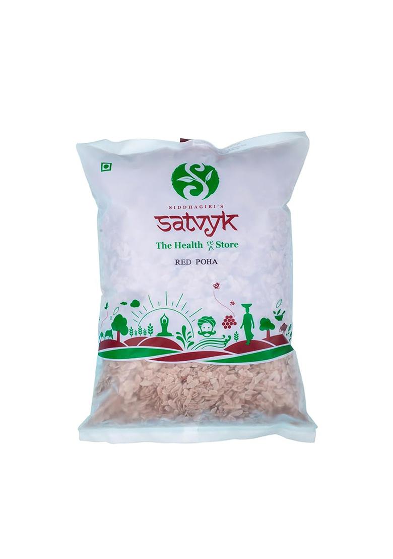 S Siddhagiri'S Satvyk The Health Re Store Red Poha (1Kg)Unpolished Flattened Red Rice