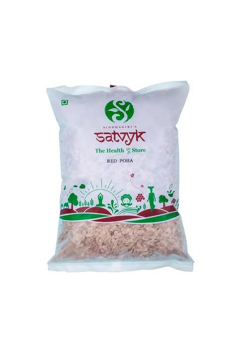 S Siddhagiri'S Satvyk The Health Re Store Red Poha (1Kg)Unpolished Flattened Red Rice