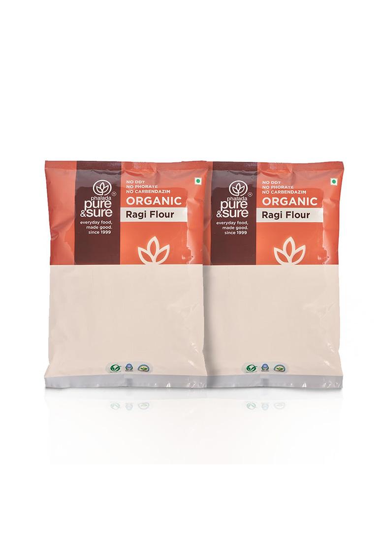 Pure & Sure Organic Ragi Flour 2 Kg (1Kg X Pack Of 2)