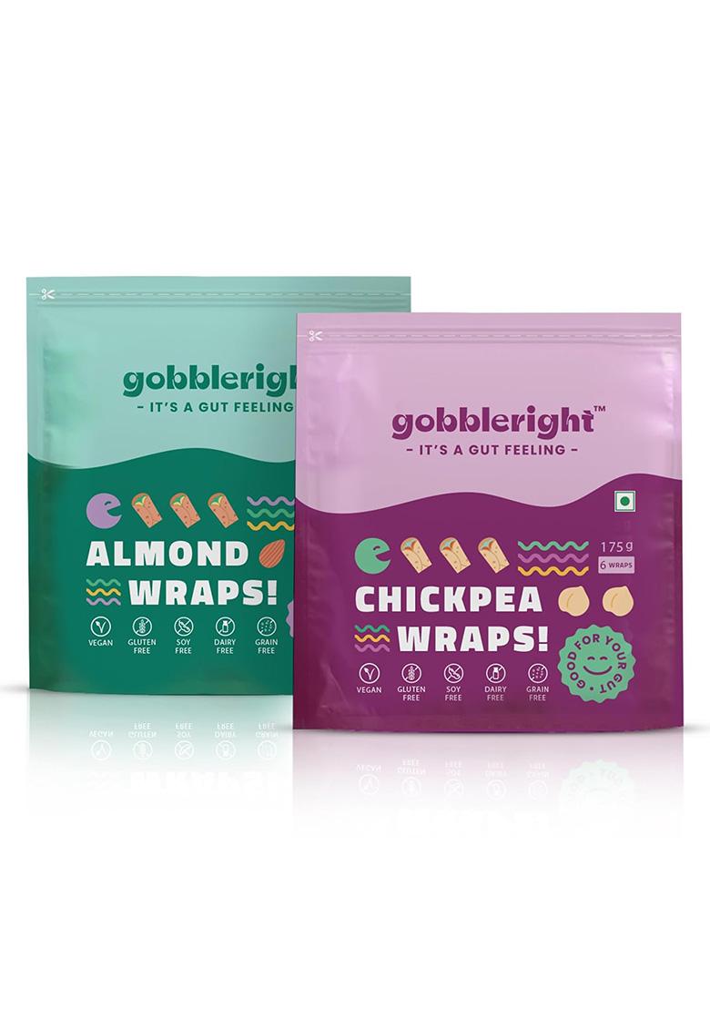 Gobbleright Gluten-Free Almond Wraps + Chickpea Wraps Bundle