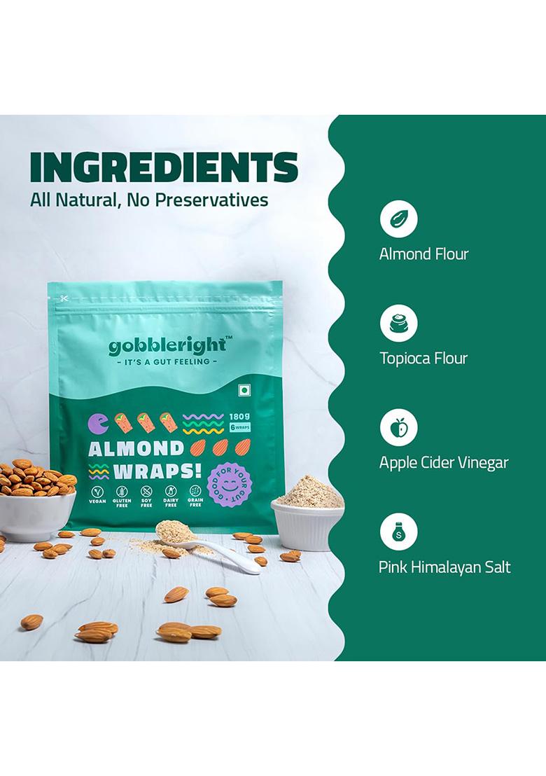 Gobbleright Gluten-Free Almond Wraps + Chickpea Wraps Bundle