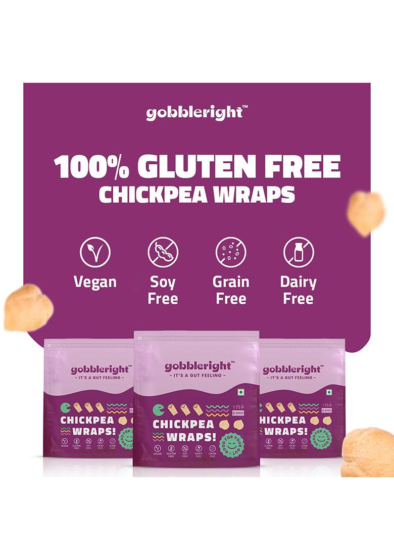 Gobbleright Gluten-Free Almond Wraps + Chickpea Wraps Bundle