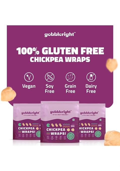 Gobbleright Gluten-Free Almond Wraps + Chickpea Wraps Bundle