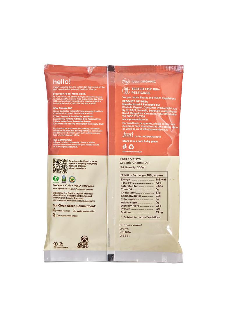 Phalada Pure & Sure Pure & Sure Organic Besan (Gram Flour) 1Kg | 100% Natually Processed Chickpea Flour | Stoneground Besan Atta | Rich in Protein & Fiber | No Preservatives