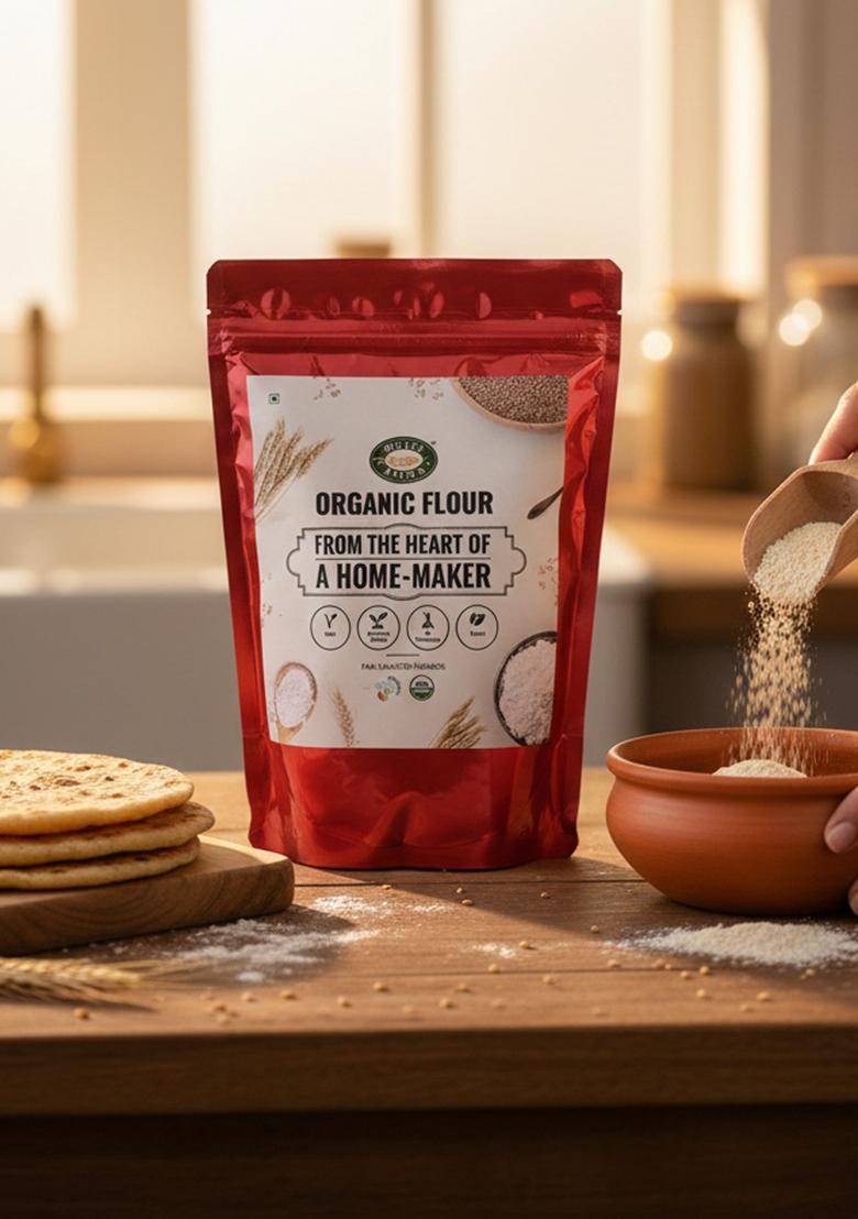 Millet Amma Organic Brown Rice Flour (Sona Masoori) | 2 Kg (500g x 4 Packs)