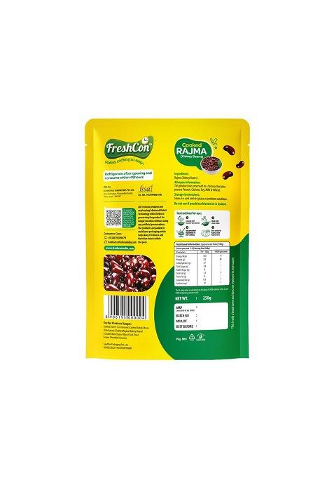 Freshcon Cooked Rajma | Boiled Ready to Eat Rajma | Ideal For Indian Curry & Quick Salads | Nutritious & Healthy Food | Kidney Beans/Pinto Beans 500gm | 250gm each | Pack of 2