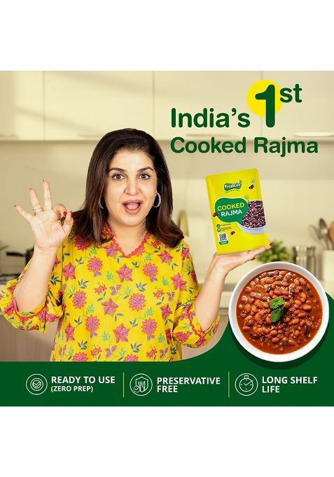 Freshcon Cooked Rajma | Boiled Ready to Eat Rajma | Ideal For Indian Curry & Quick Salads | Nutritious & Healthy Food | Kidney Beans/Pinto Beans 500gm | 250gm each | Pack of 2