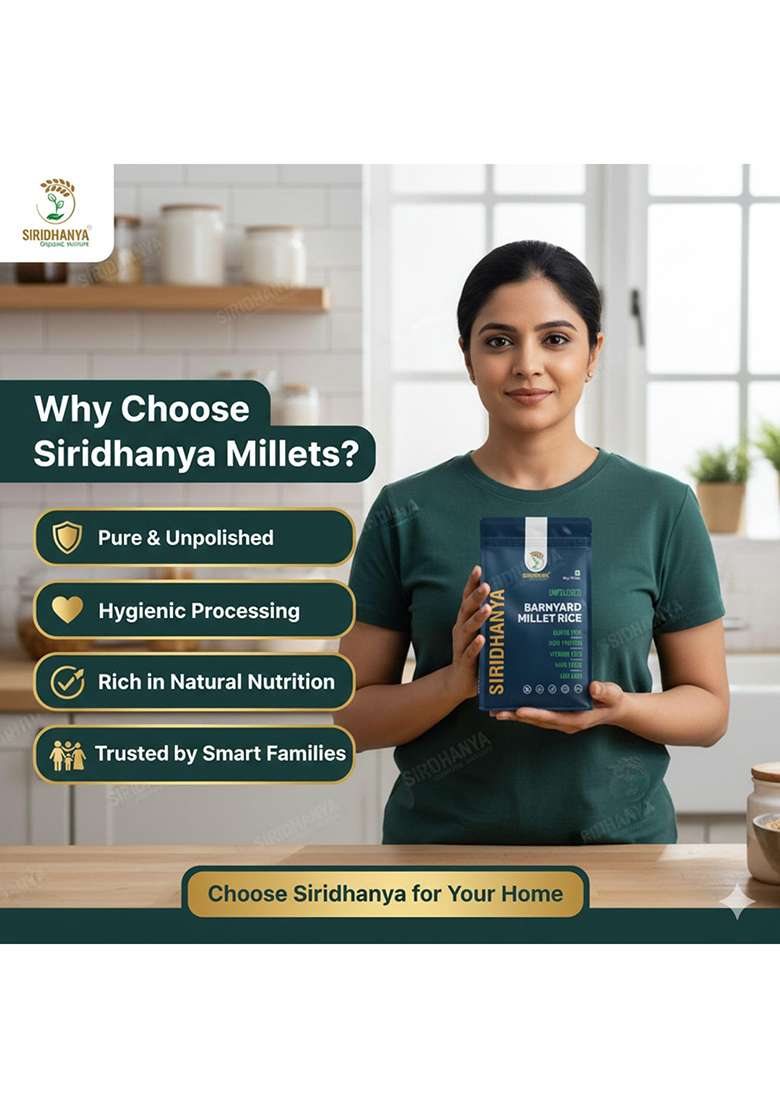 Siridhanya Unpolished millets whole grains Combo Pack (5 x 500g) â€“ Foxtail, Kodo, Little, Barnyard, Browntop Low GI, Gluten-Free, High Fibre & Plant based Protein Natural Healthy Grain for healthy life wt. 2.5kg - Indya