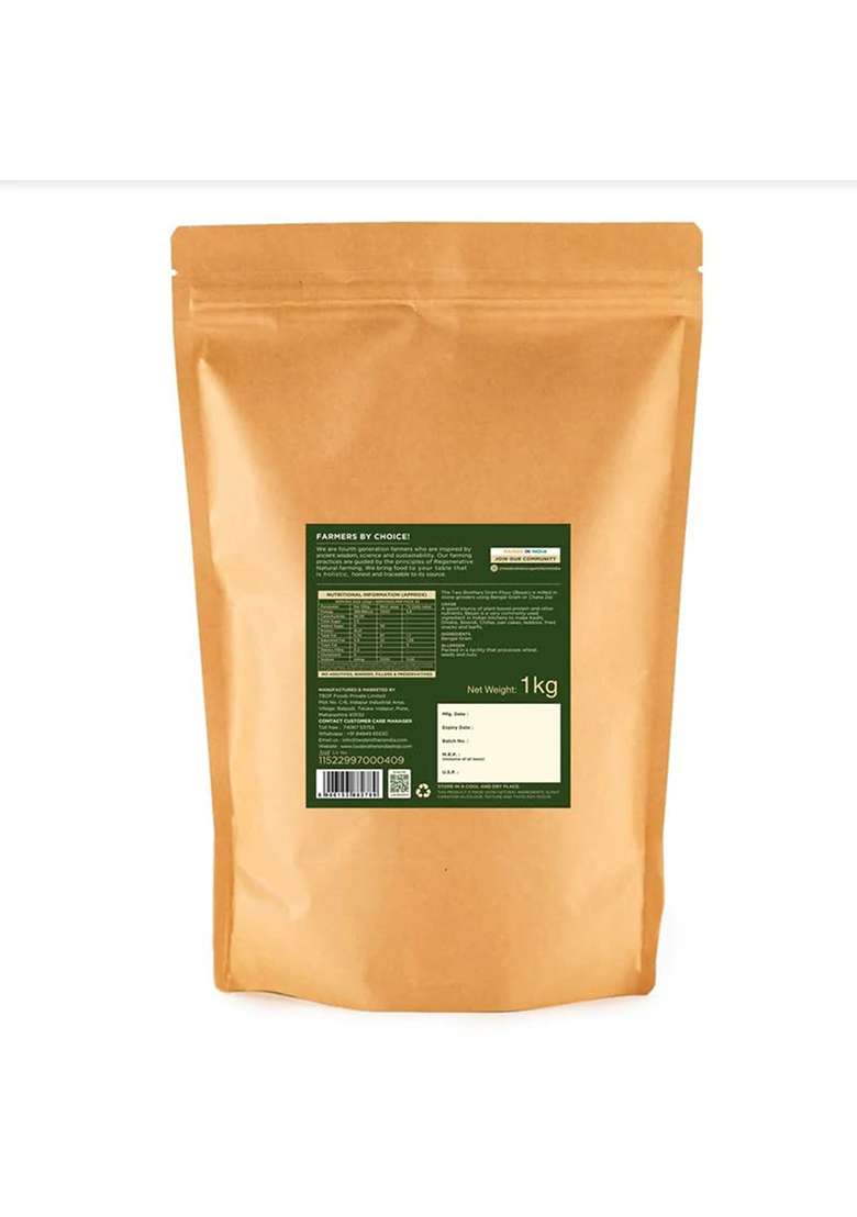 Two Brothers Organic Farms Besan Flour (1KG)| Gram Flour | Stoneground - Indya