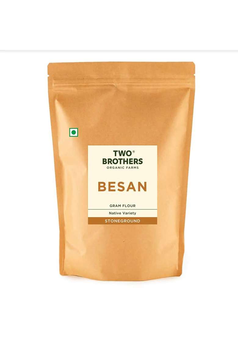 Two Brothers Organic Farms Besan Flour (1KG)| Gram Flour | Stoneground - Indya