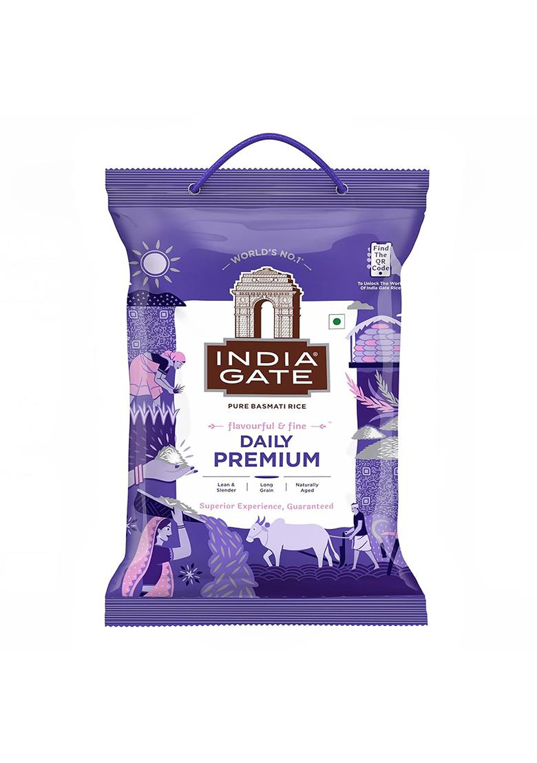 India Gate Daily Premium Aged Basmati Rice 1Kg